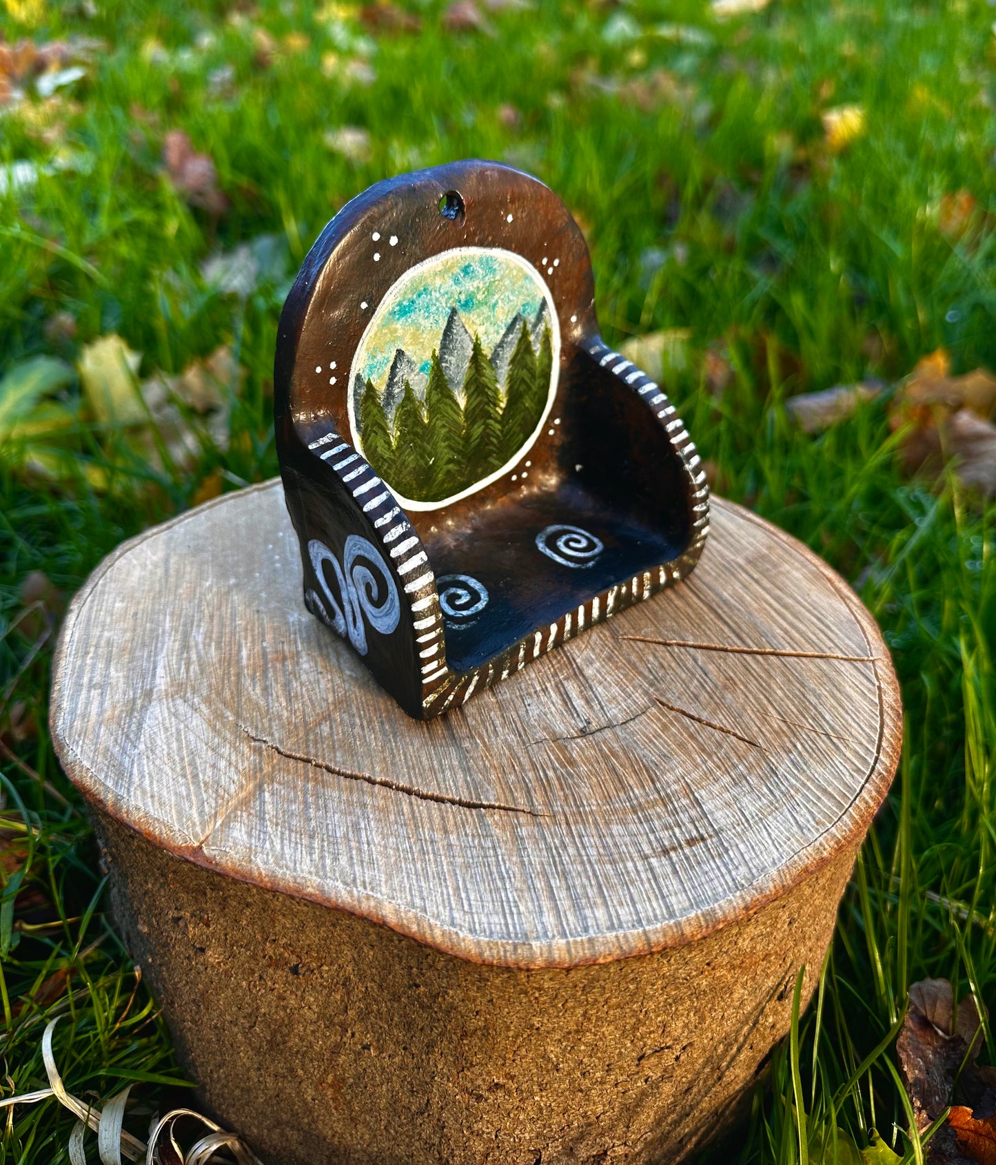 Whimsical mini wall shelf.