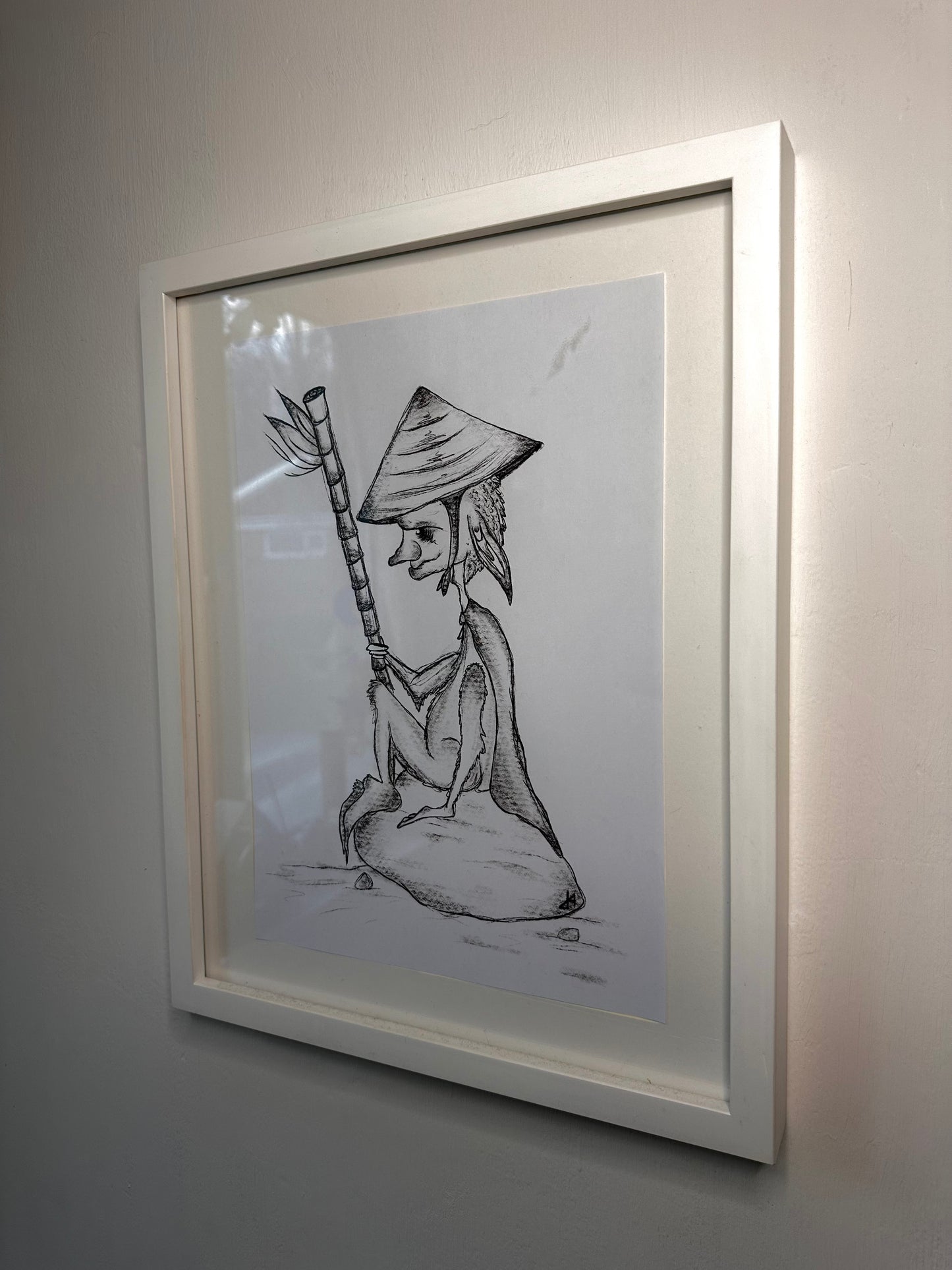 Creature sketch print.
