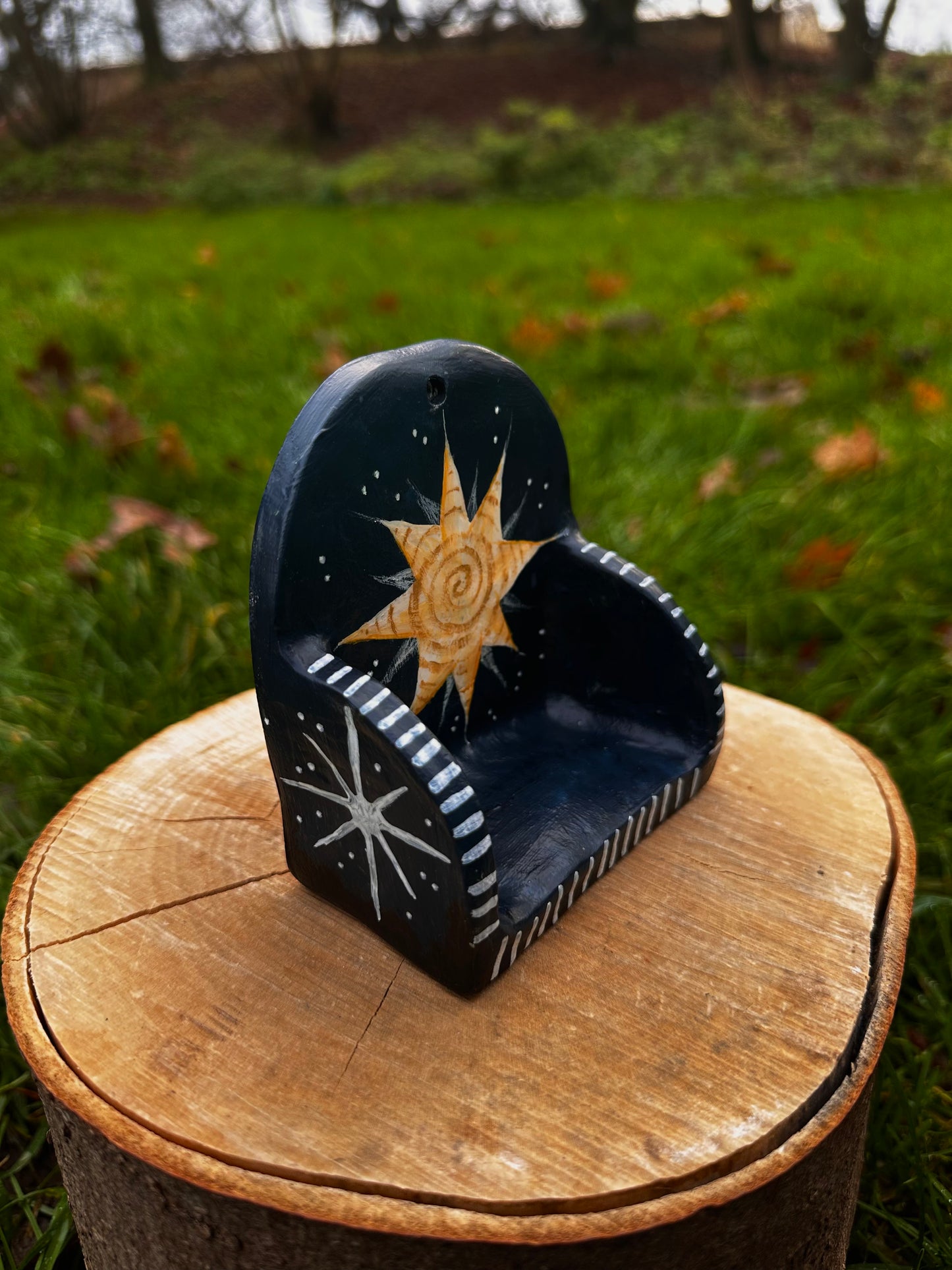 Whimsical mini wall shelf.