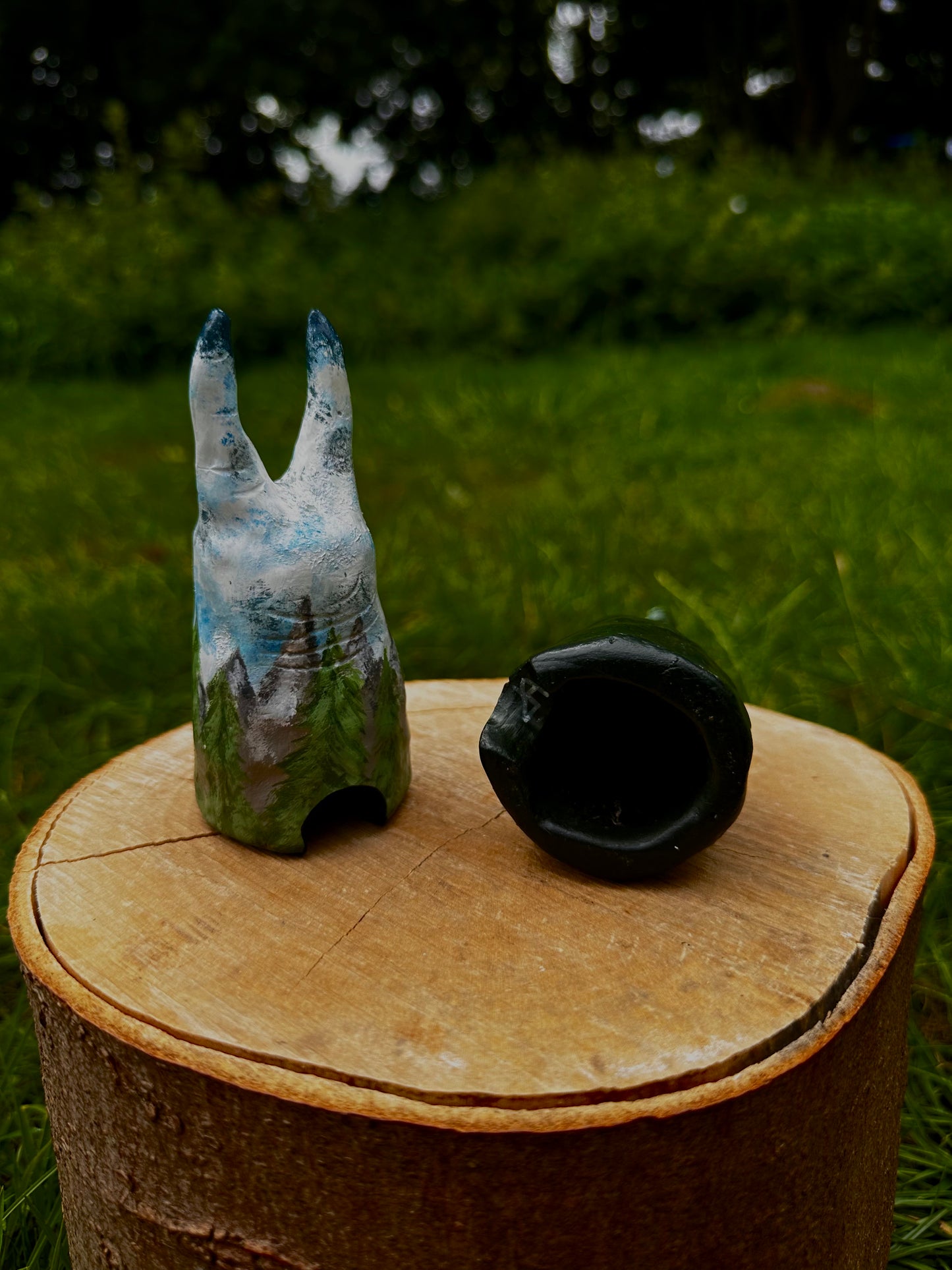 The exhales incense cone cover.
