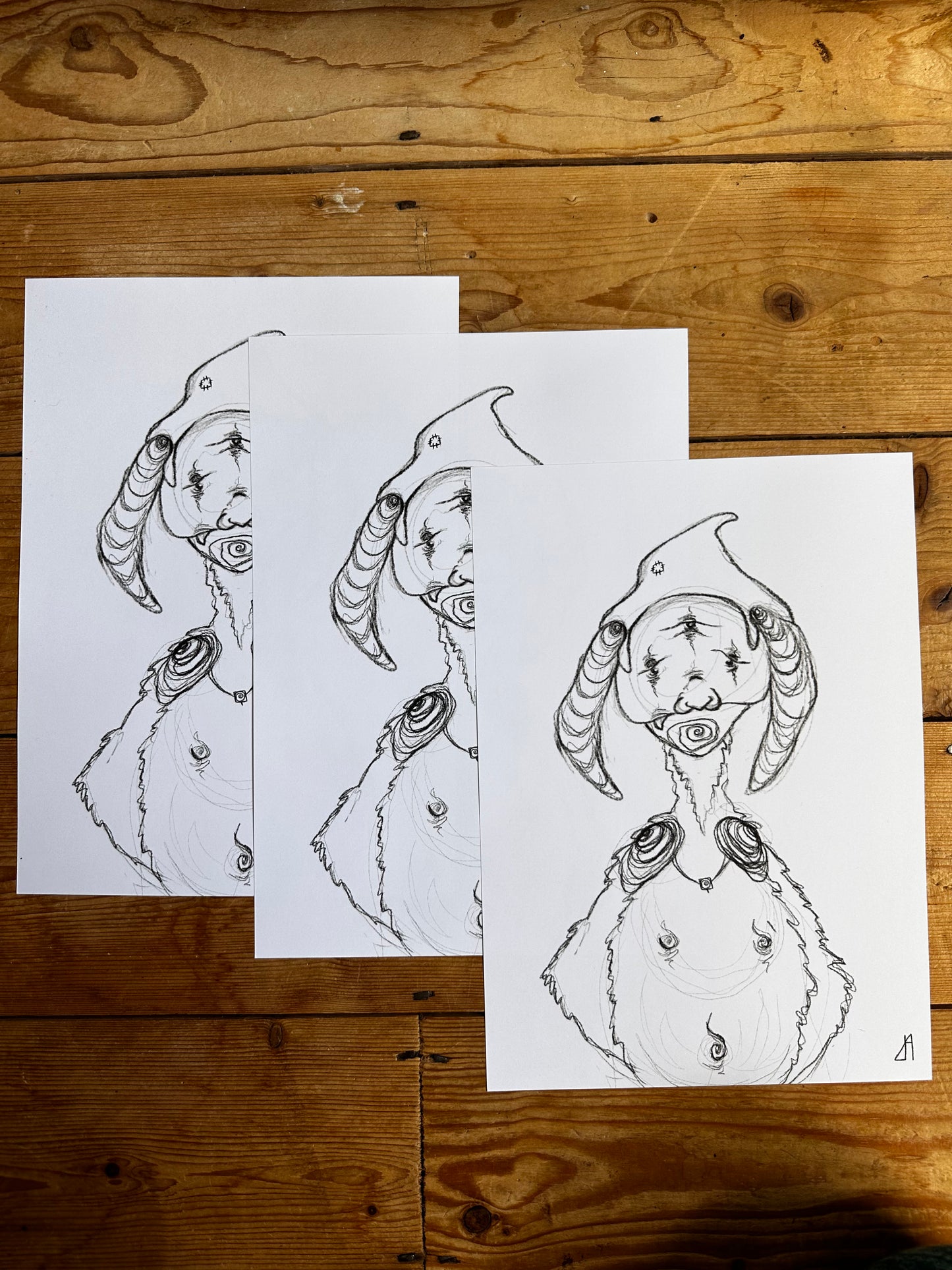 Creature Sketch Print.