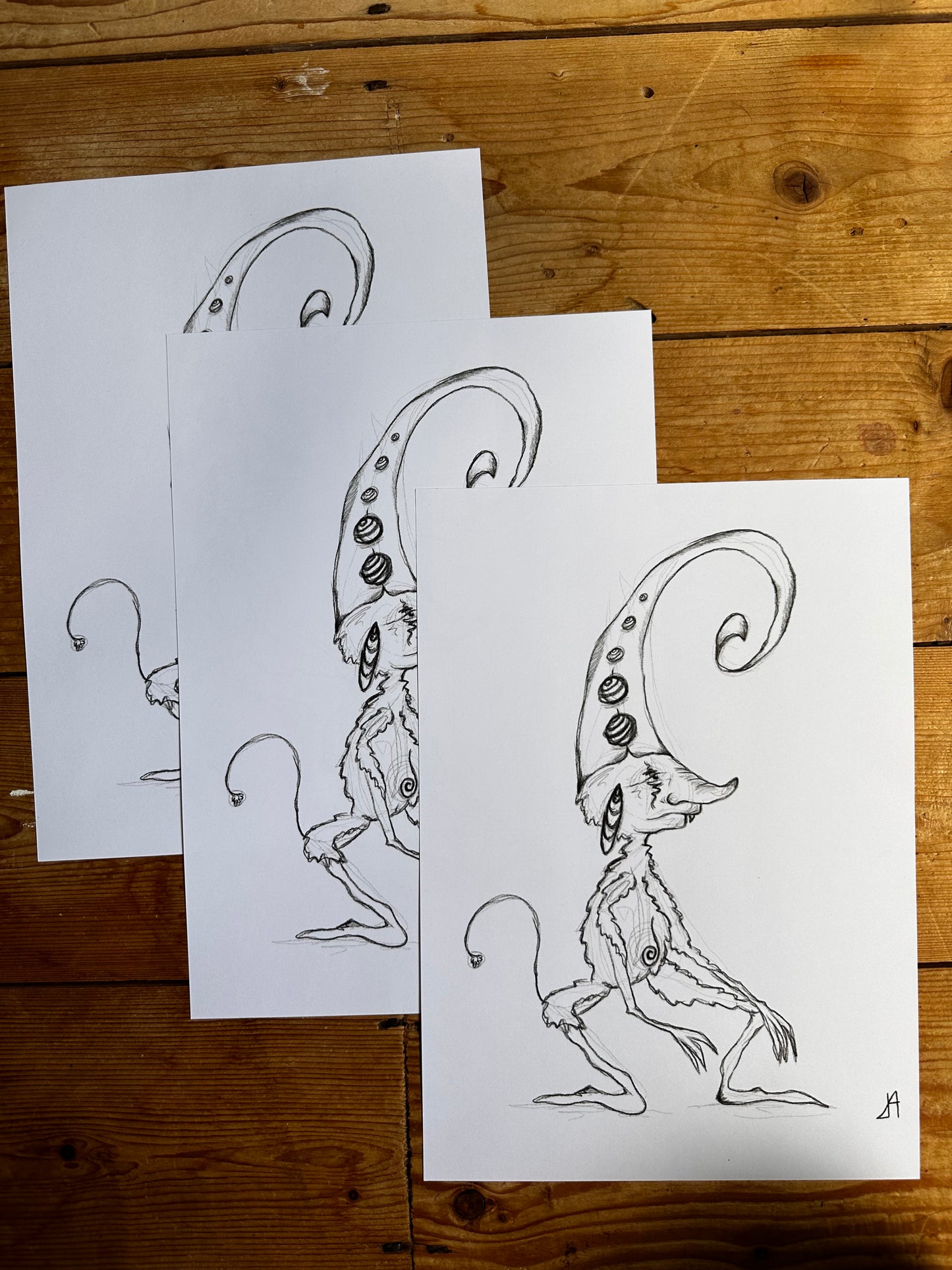 Creature Sketch Print.