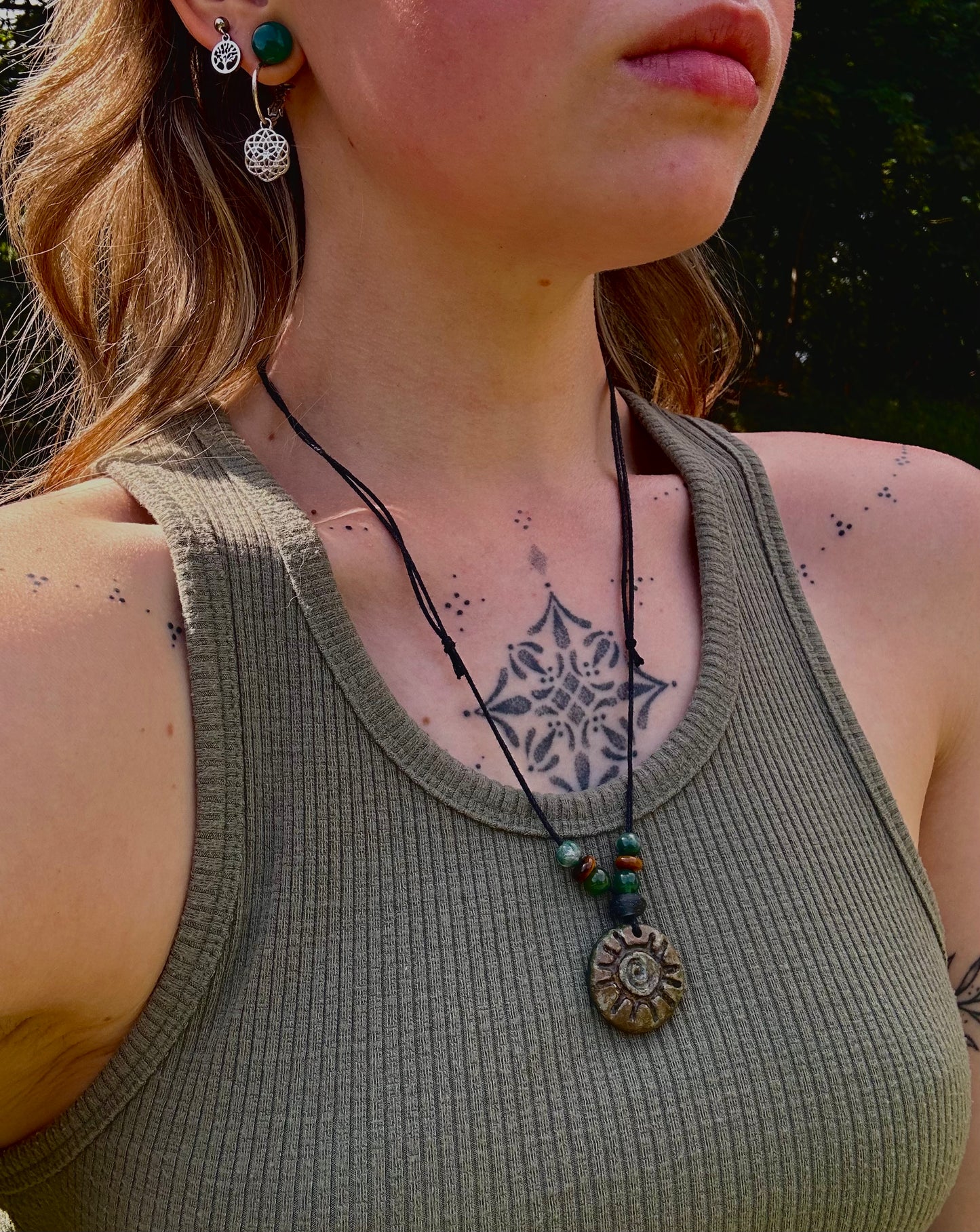 Crystal beaded hand painted pendant necklaces.
