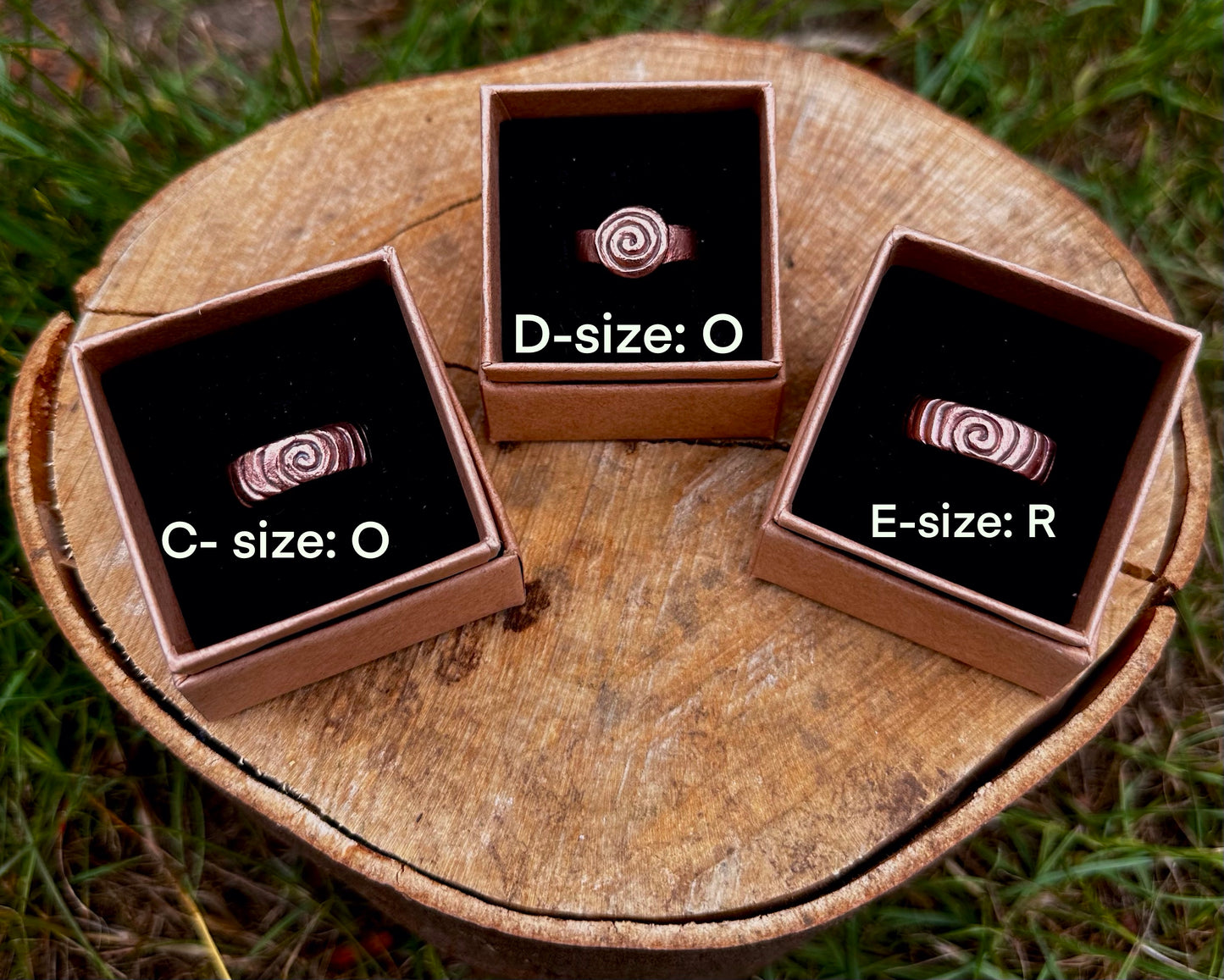 Sterling Silver and copper rings.