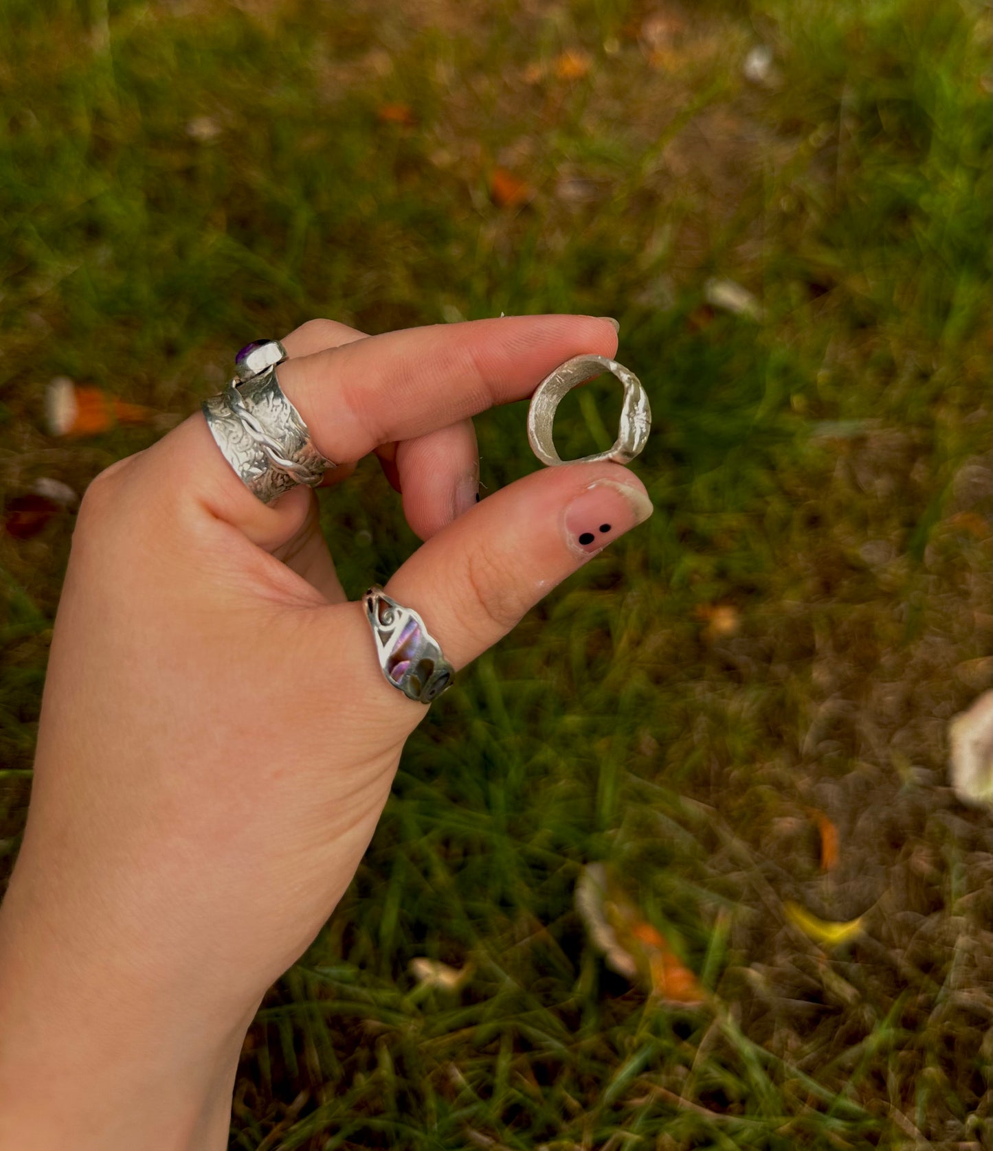 Sterling Silver and copper rings.