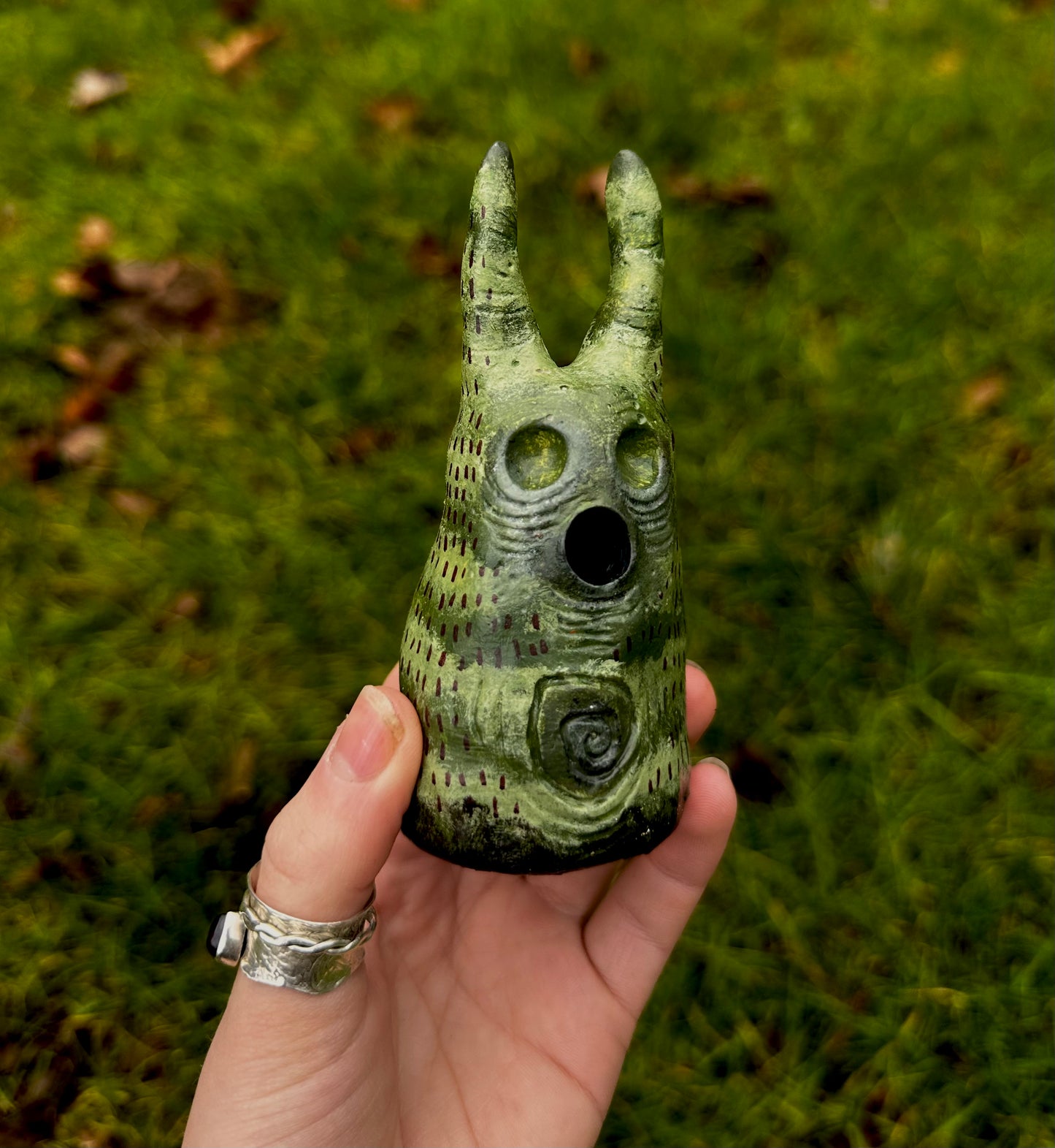 The exhales incense cone cover.