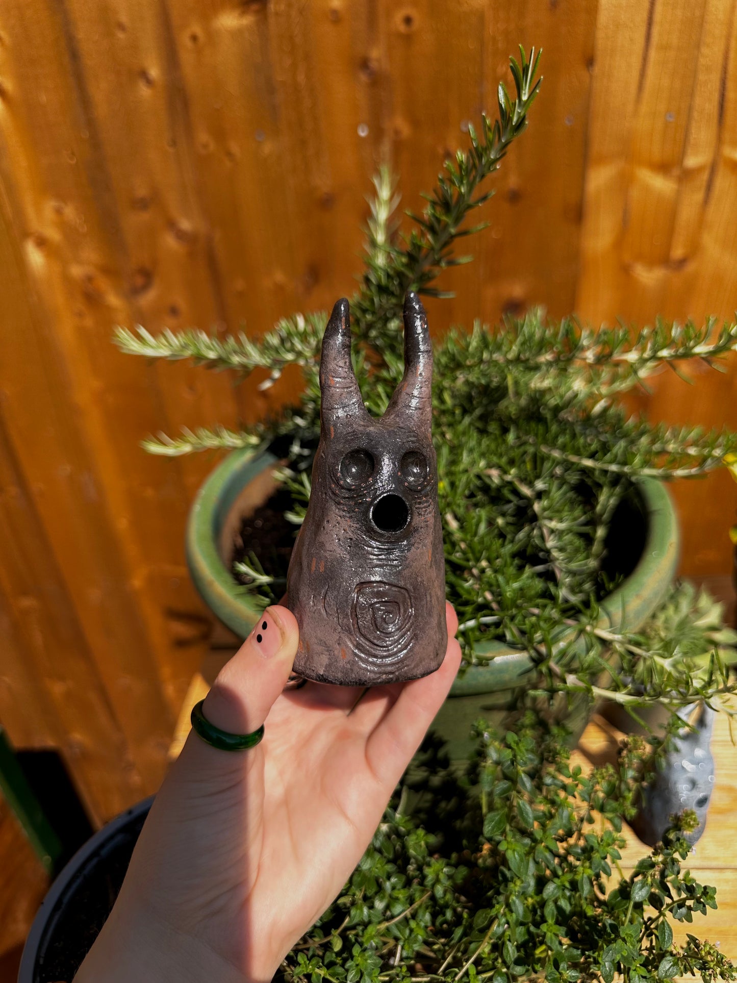 The exhales incense cone cover.