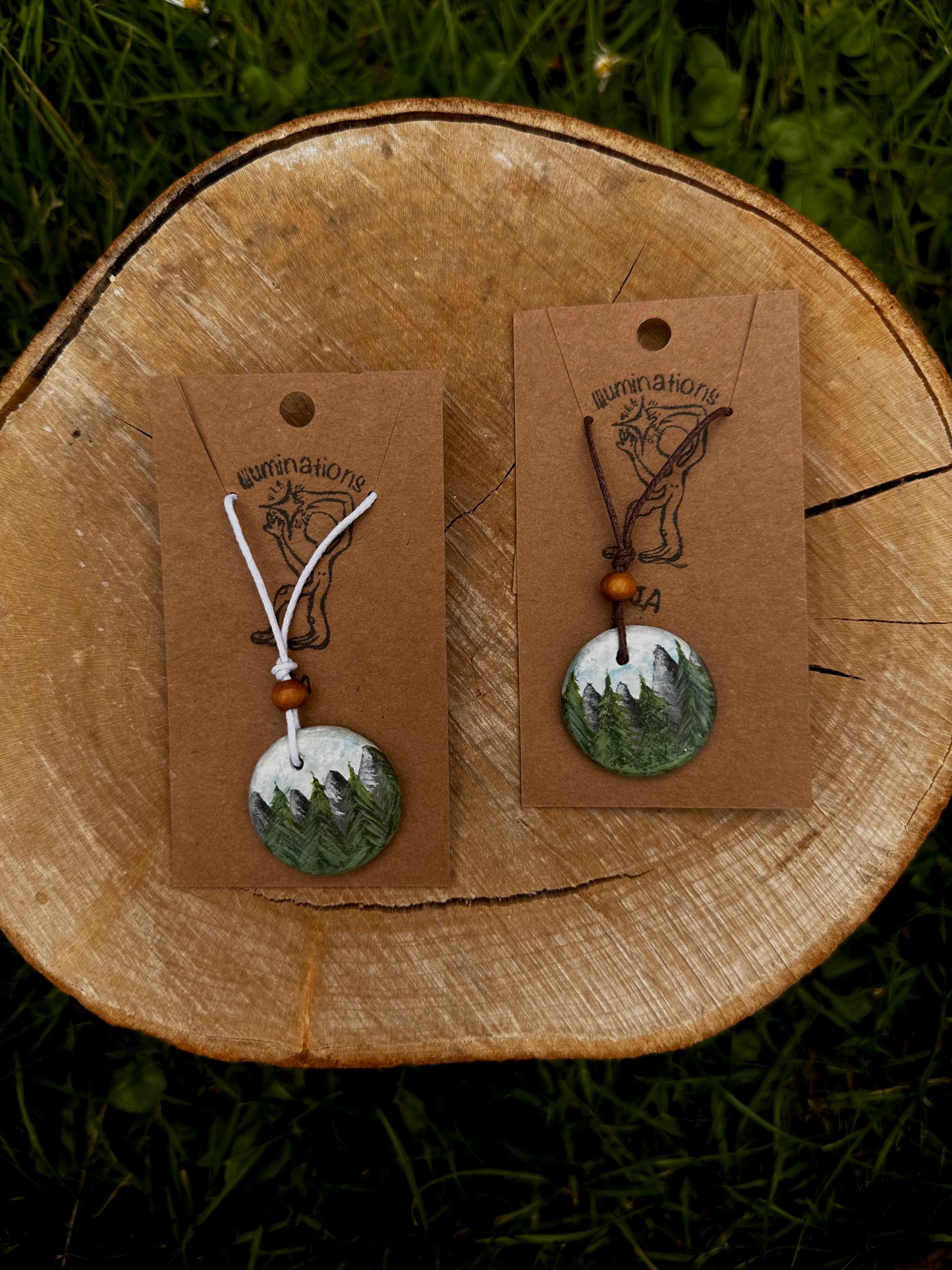 Mountain pendant necklace.