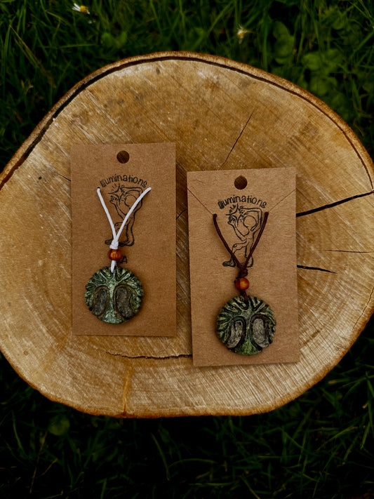 Tree pendant necklace.